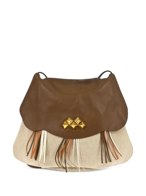 Hermès Pre-Owned 1990-2000s Barenia toile H fringe shoulder bag Neutrals 179333