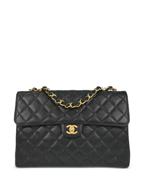 CHANEL Pre-Owned 1997-1999 Jumbo Classic diamond-quilted shoulder bag Black 188801