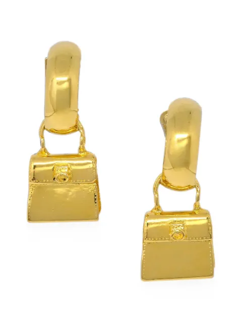 Celine Pre-Owned 1990-2000s Dangle handbag clip-on earrings Gold 186606