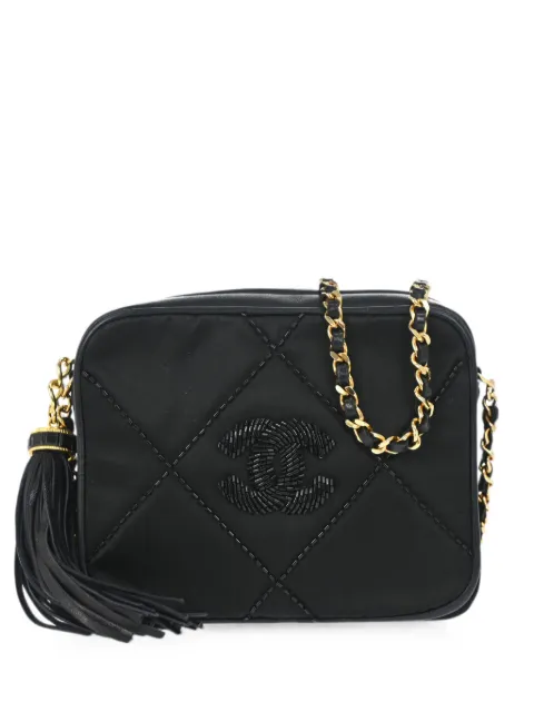 CHANEL Pre-Owned 1989-1991 beaded shoulder bag Black 178621