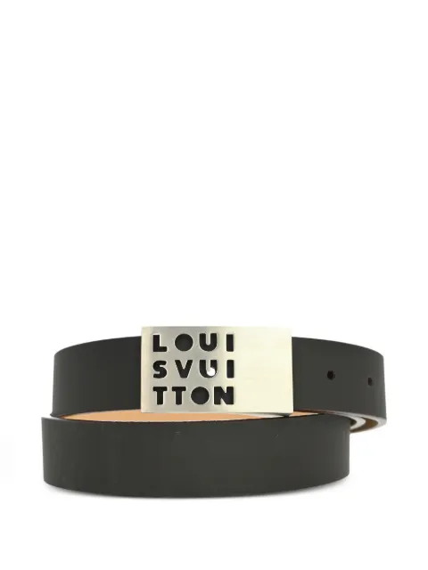 Louis Vuitton Pre-Owned 2003 Ceinture LST Cut belt Black 178861