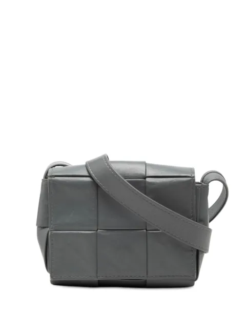 Bottega Veneta Pre-Owned 2012-2026 Candy Nappa Intrecciato Cassette crossbody bag Grey 7PLSO47DCCJIAKUH