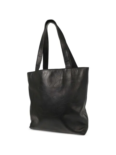 CHANEL Pre-Owned 2000 CC debossed tote bag Black 167068