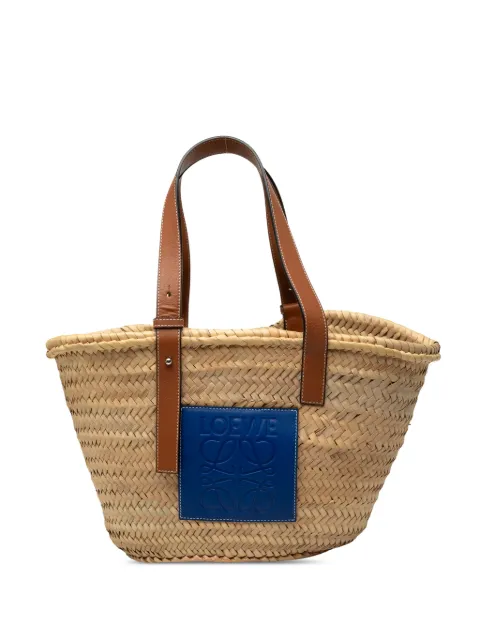 Loewe Pre-Owned 2019 Medium Raffia Anagram Basket tote bag Neutrals WM8LRHU0D1PJ8TXA