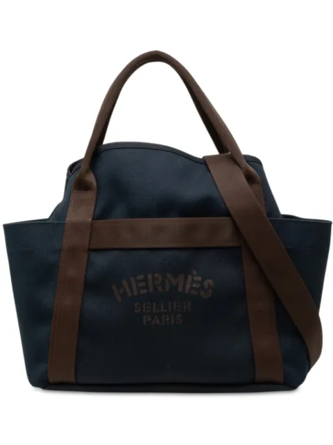 Hermès Pre-Owned 2021 Toile Sac de Pansage Grooming Bag satchel Blue OHK2UMVYP8UOS4UZ