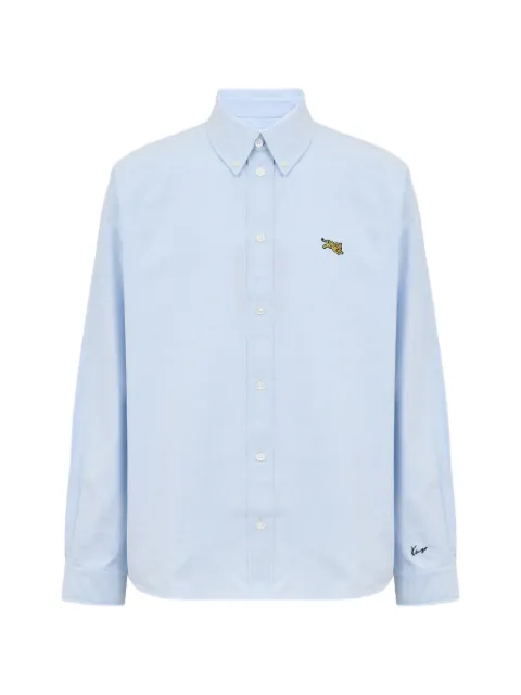 Kenzo tiger-patch oxford shirt Blue FG65CH4109LO