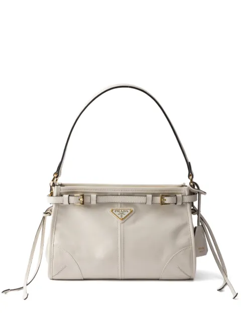 Prada Bonnie small leather handbag White 1BC297VOOM2CYR