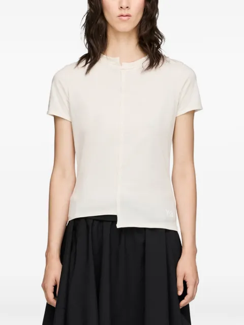 Y-3 fitted short sleeve T-shirt Neutrals KU2277