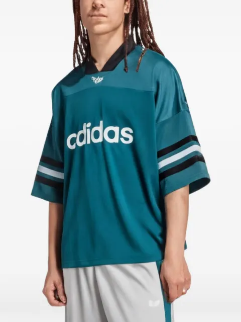 adidas logo-print mesh T-shirt Green KR1401