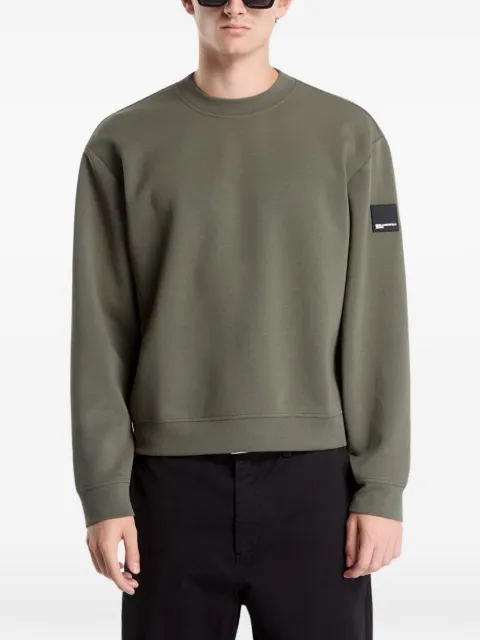 Karl Lagerfeld Jeans long-sleeve logo-patch sweatshirt Green B3M200042PJ