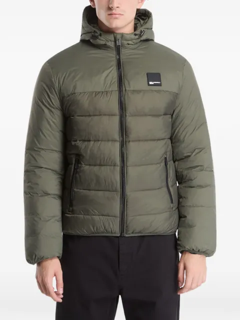 Karl Lagerfeld Jeans quilted hooded jacket Green B3M150062PJ
