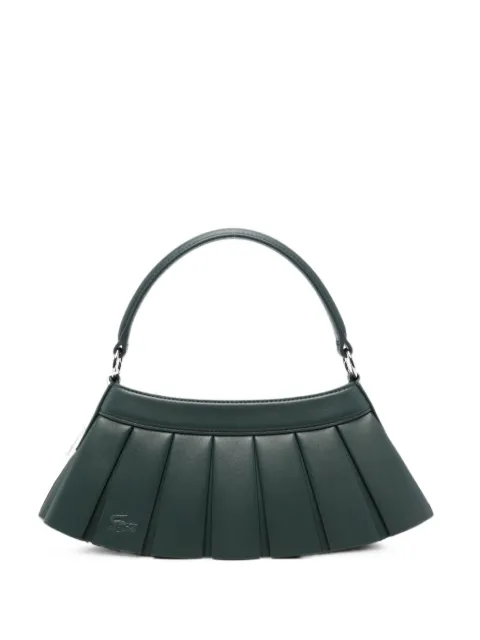 Lacoste pleated logo-embossed tote bag Green NU5465