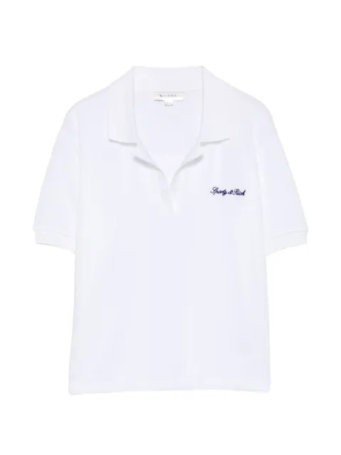 Sporty & Rich April logo-embroidered T-shirt White TO001712326WH