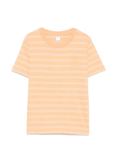 Sporty & Rich Ferdy striped embroidered T-shirt Yellow TO125712243YE