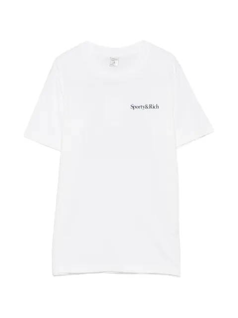 Sporty & Rich Fema logo-print slogan-print T-shirt White TO119712300WH