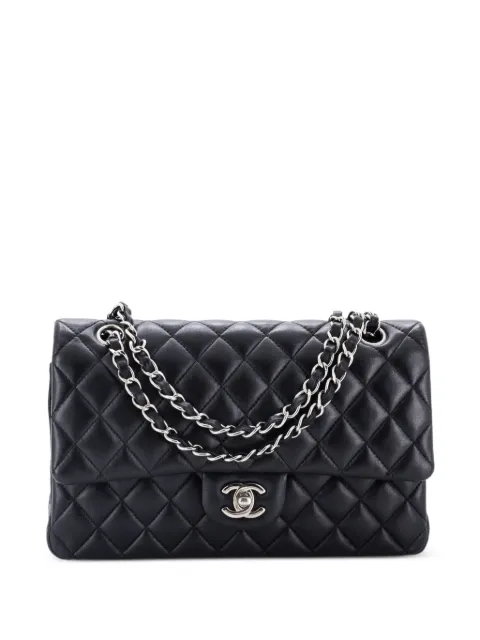CHANEL Pre-Owned Classic Double Flap Bag Quilted Lambskin Medium shoulder bag Black GRBHLX6NZ6X986HU