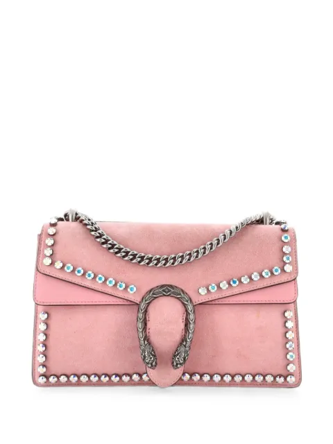 Gucci Pre-Owned Dionysus Bag Crystal Embellished Suede Small shoulder bag Pink NV53X5HGXS8VAX1C