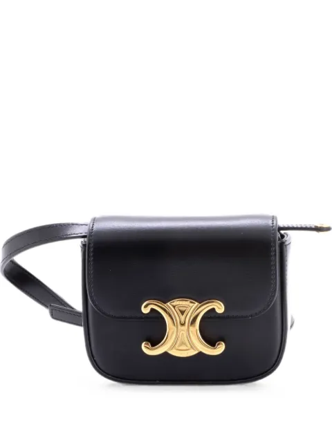 Celine Pre-Owned Claude Leather Mini shoulder bag Black ZXJMK3TWI4LHUMFU