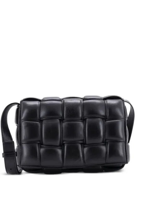 Bottega Veneta Pre-Owned Cassette Padded Maxi Intrecciato Leather crossbody bag Black L50O5BVQQN46KYIV