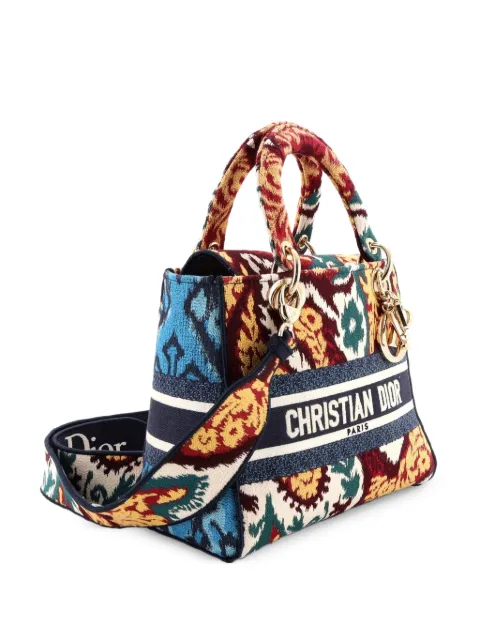 Christian Dior Pre-Owned Lady D-Lite Bag Embroidered Canvas Medium satchel Multicolour XYG7465CY2KMD3KJ