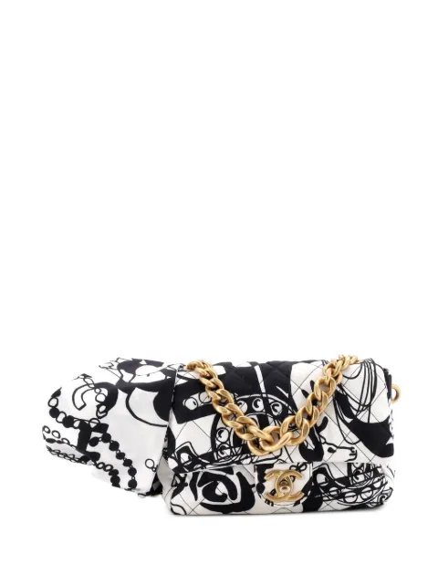 CHANEL Pre-Owned Deer Coco Flap Bag Quilted Printed Canvas Mini shoulder bag Black W0JOXGUJD42HG5CS