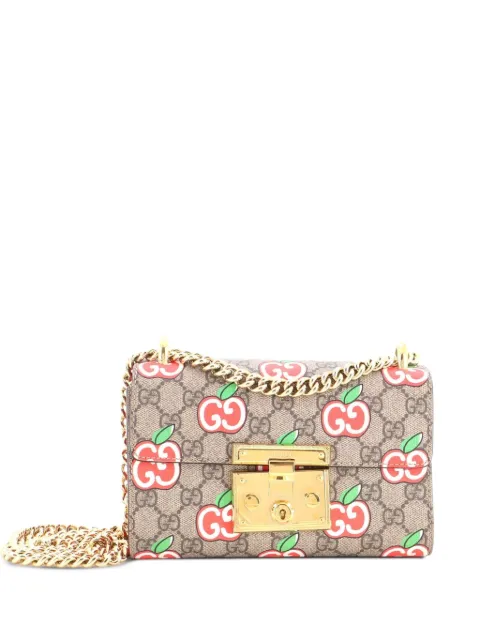 Gucci Pre-Owned Padlock Printed GG Coated Canvas Small shoulder bag Brown HCJ9IRA6HR6TXFST