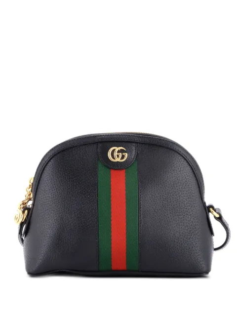 Gucci Pre-Owned Ophidia Dome Shoulder Bag Leather Small crossbody bag Black E6ZHA7XADHL30CDG