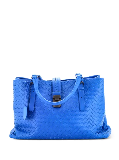 Bottega Veneta Pre-Owned Roma Bag Intrecciato Nappa Medium tote bag Blue A23ZOONH6MBA4ELM
