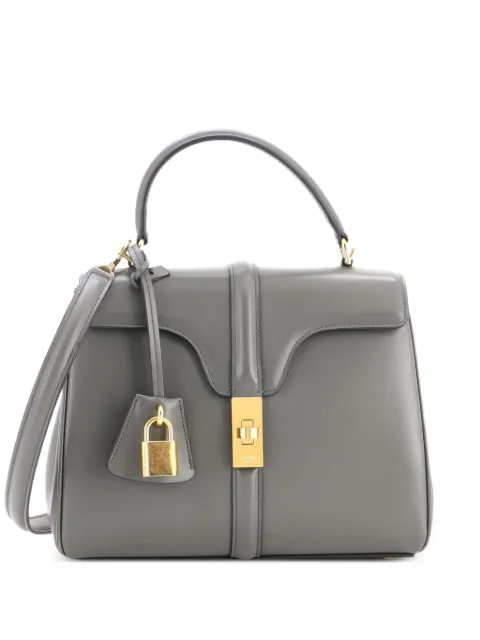 Celine Pre-Owned 16 Top Handle Bag Smooth Calfskin Small satchel Grey 6FWFD1A34IS1XNAH