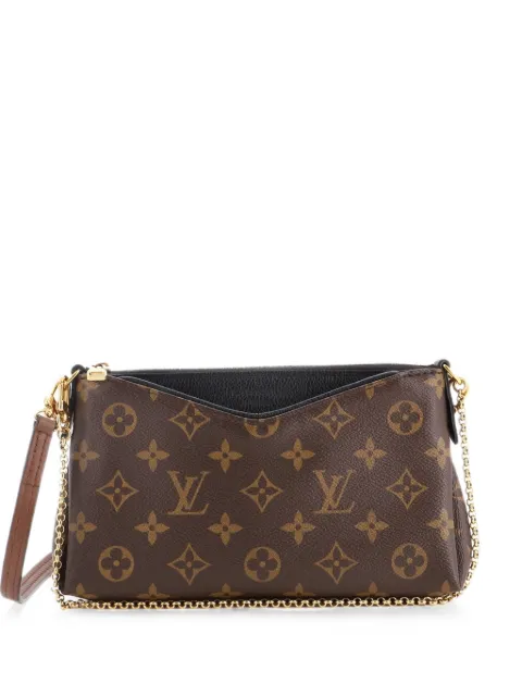 Louis Vuitton Pre-Owned Pallas Monogram Canvas with Leather clutch bag Brown 1SA4Y3353EPXZ4CF