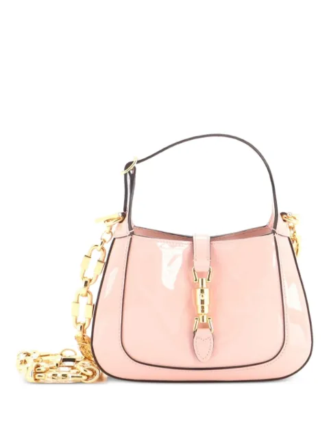 Gucci Pre-Owned Jackie 1961 Chain Hobo Patent Mini shoulder bag Pink SA76WSLR59TGMH4X