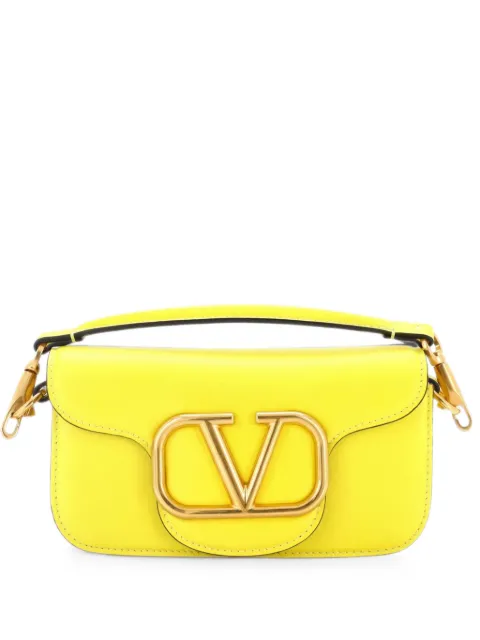 Valentino Garavani Pre-Owned VLogo Loco Flap Leather Small shoulder bag Yellow R7RR11HXLFBLRM68