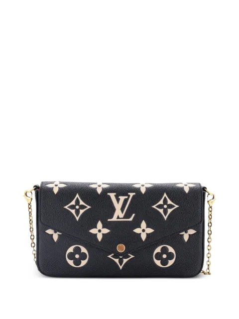 Louis Vuitton Pre-Owned Felicie Pochette Bicolor Monogram Empreinte Giant crossbody bag Black OO09SFWCVST3IHS1