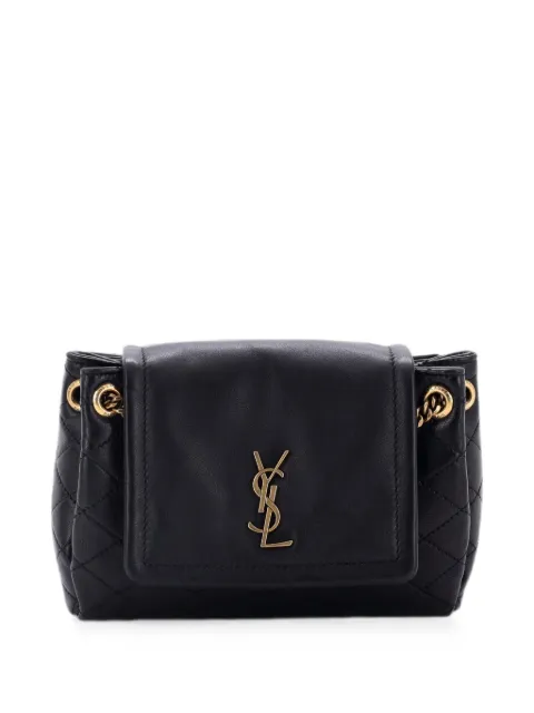 Saint Laurent Pre-Owned Nolita Satchel Quilted Leather Mini crossbody bag Black 0LGV2Z75LK6QE7M9