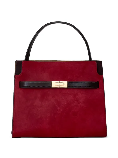 Tory Burch Lee Radziwill haircalf double bag Red 183351