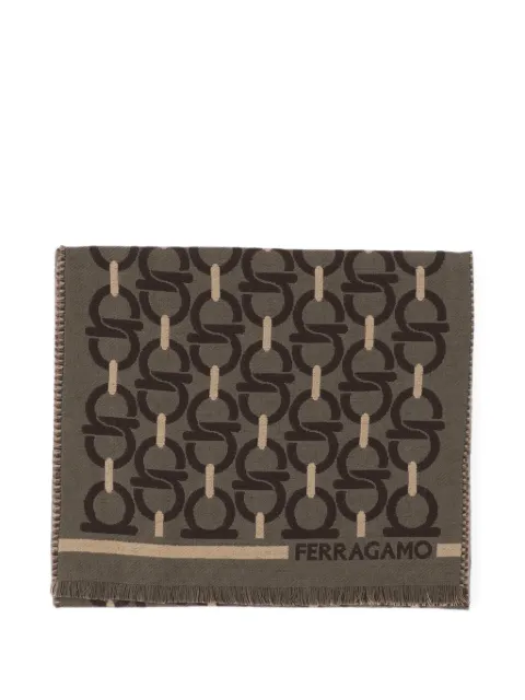 Ferragamo Gancini jacquard scarf Grey 520189003
