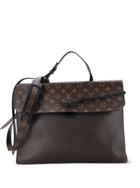 Louis Vuitton Pre-Owned Robusto Briefcase Monogram Canvas and Taiga Leather business bag Brown FNEJ7G94LIUSLTQJ