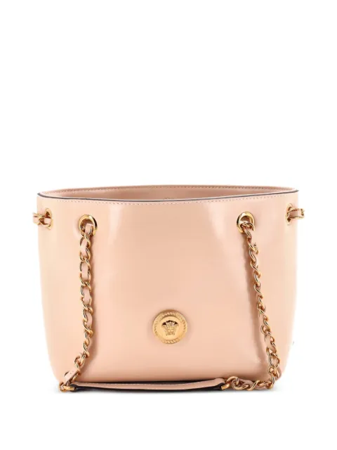 Versace Pre-Owned Medusa Icon Chain Tote Leather Mini bucket bag Pink R0N0RYZ34COBK7WP