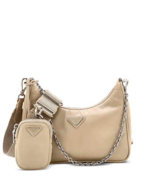 Prada Pre-Owned Re-Edition 2005 Shoulder Bag Tessuto Small crossbody bag Neutrals QZGBRIGUJ8AV40SW