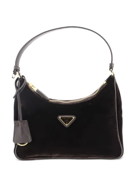 Prada Pre-Owned Re-Edition 2005 Velvet Mini shoulder bag Brown CRZT0V27C00YBJ8U