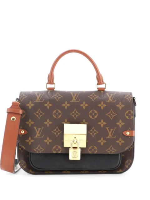 Louis Vuitton Pre-Owned Vaugirard Handbag Monogram Canvas with Leather satchel Black AQ8J9X8YLN75V6BK