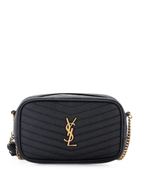 Saint Laurent Pre-Owned Lou Camera Bag Matelasse Chevron Leather Mini crossbody bag Black 713JC36A7LGU4MQ7