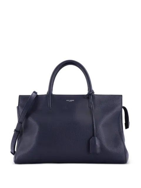 Saint Laurent Pre-Owned Rive Gauche Cabas Leather Medium tote bag Blue T84Z8ARYO3U7V6S9