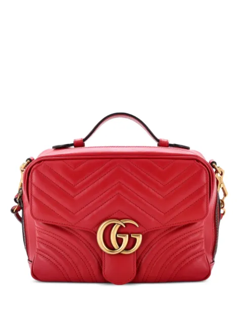 Gucci Pre-Owned GG Marmont Zip Around Camera Bag Matelasse Leather Small shoulder bag Red QO4AJYKFFPGHTM5E
