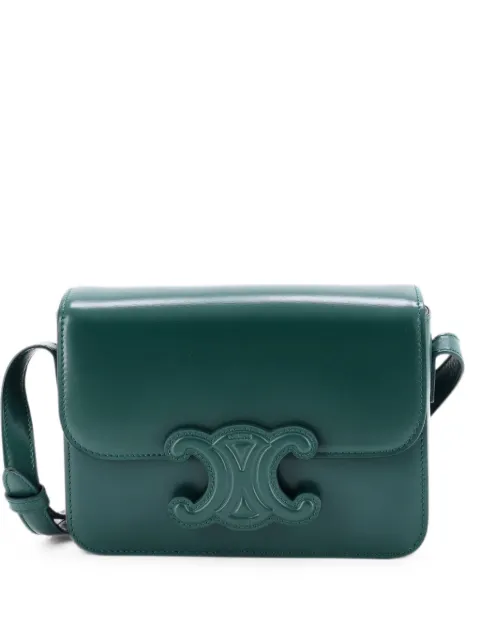 Celine Pre-Owned Cuir Triomphe Leather Teen shoulder bag Green PHCF2ARBFOHN6GQR