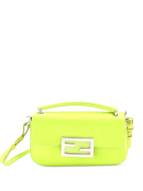 Fendi Pre-Owned Baguette Phone Pouch Silk satchel Green OCEU0PSXEXKXYMXZ