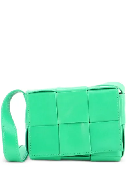 Bottega Veneta Pre-Owned Cassette Maxi Intrecciato Leather Candy crossbody bag Green LT1G6F2I5EDKLZP1