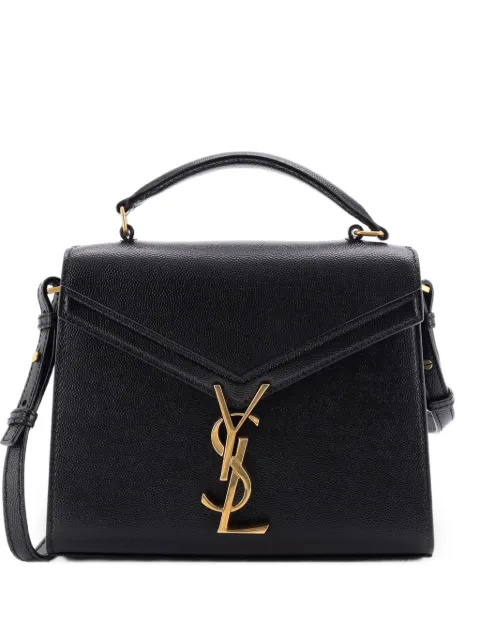 Saint Laurent Pre-Owned Cassandra Top Handle Bag Leather Mini shoulder bag Black 7JGBAMXJ2JLJF6X1