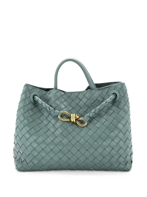 Bottega Veneta Pre-Owned Andiamo Top Handle Bag Intrecciato Nappa Medium satchel Green JQPSQEMNRURWBWZK