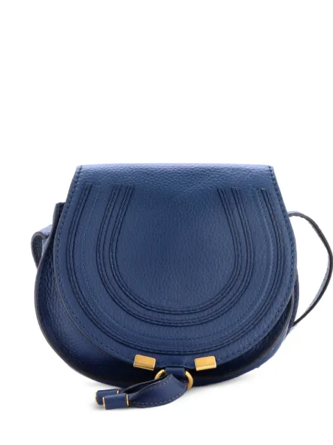 Chloé Pre-Owned Marcie Leather Small crossbody bag Blue 7ET44GU6I83P9NLT